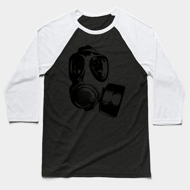 Gas Mask Baseball T-Shirt by equiliser